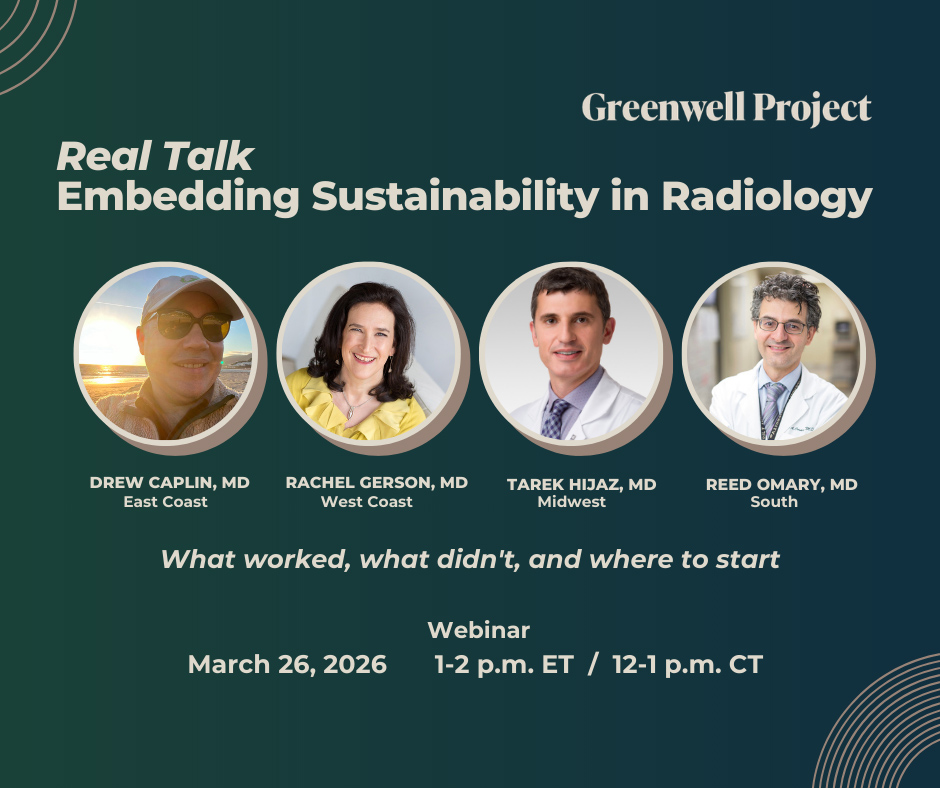 Real Talk on Embedding Sustainability in Radiology: What worked, what didn’t, and where to start